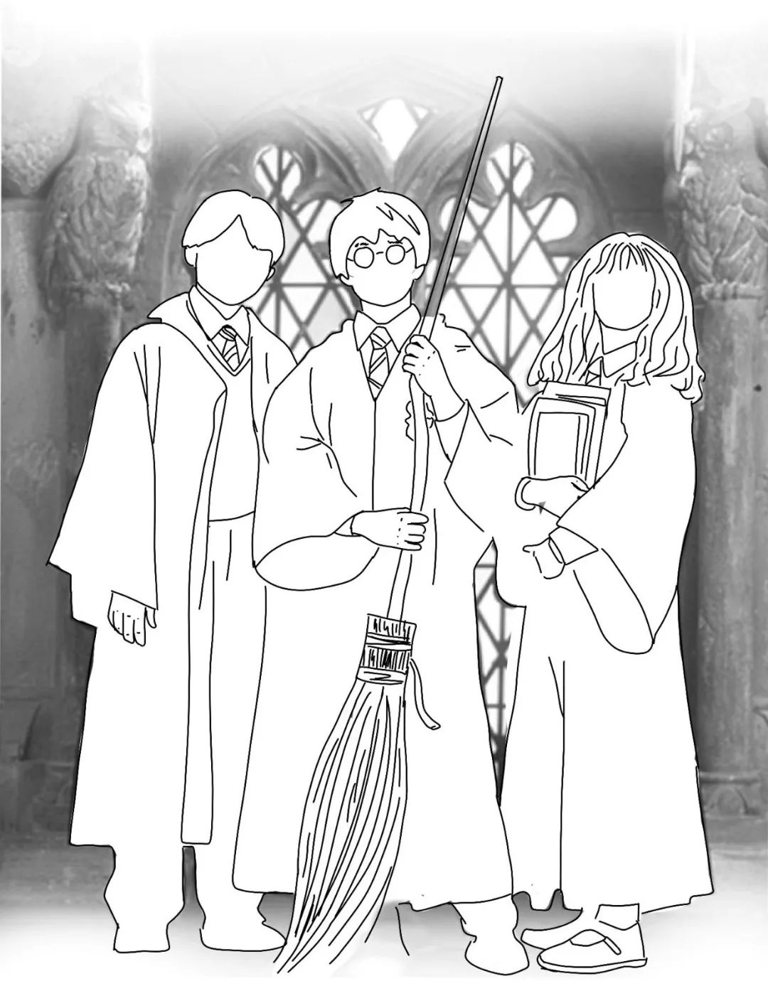 动漫 简笔画 卡通 漫画 手绘 头像 线稿 1080_1394 竖版 竖屏